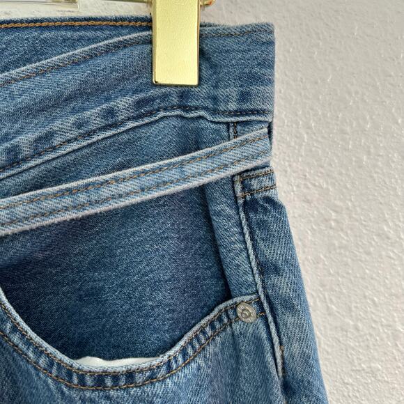 Levi's XL Superwide Women's Jeans Size 27 Medium Wash Tie Belt Mid Rise Baggy - Picture 5 of 10